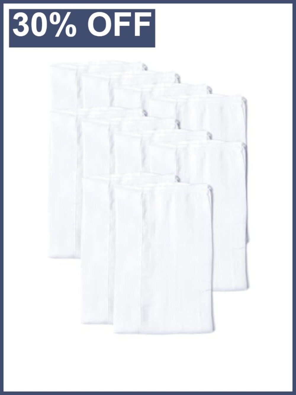 Unisex Baby Prefold Cloth Diapers 10 Pack 100% Cotton 3-Ply Multipack